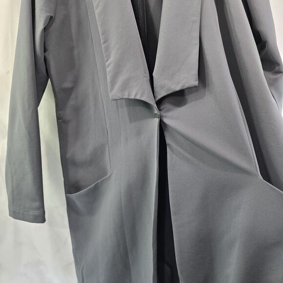 Betabrand Jacket Womens XL Gray Travel Long Unstructured Blazer Stretch - Picture 12 of 14